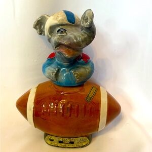 Vintage Jim Beam Whiskey 2
Piece Ceramic Decanter Democratic Elephant